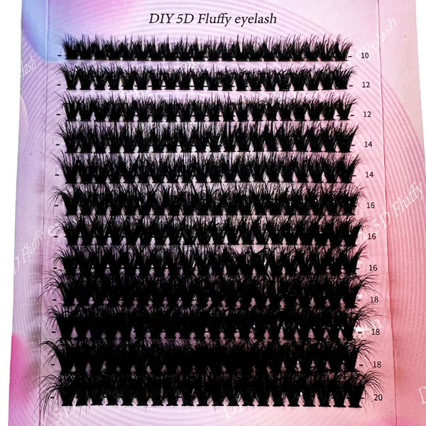 HBZGTLAD 280 Bundles Mink Eyelashes, 50D/60D/80D/100D/110D/150D, 3D Russia Volume Individual Eyelash Cluster Makeup
