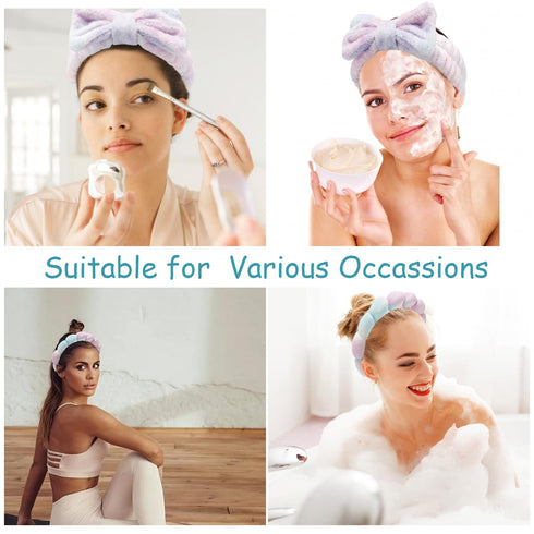 Spa Headband, Skincare Headband for Washing Face, Makeup Headband, Wrist Bands, Teen Girl Gifts, Hair Accessories