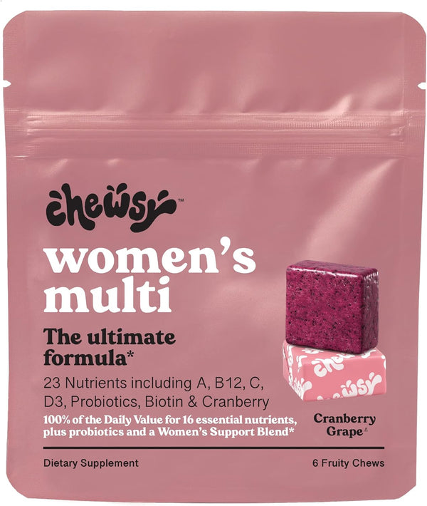 Women's Multivitamin Chews, 6 Day Supply, Immune & Energy Support with Vitamins C, B12, A, D, E & Probiotics