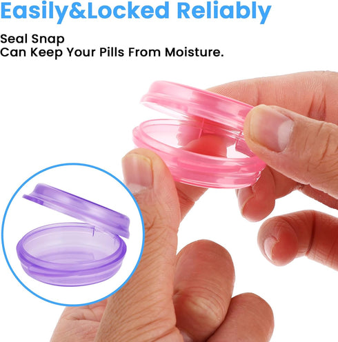 WLLHYF 5 Packs Mini Pill Case Small Pill Organizer Box Portable Vitamin Holder Travel Pill Container for Pocket Purse