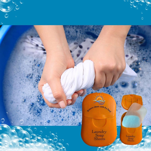 Travel Laundry Detergent Sheets, Portable and Efficient, 50-count, Great for Camping, Dorms, and Travel