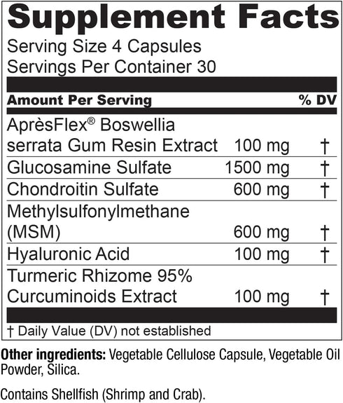 Live Conscious Glucosamine Chondroitin with MSM, Joint Health Supplement with Hyaluronic Acid