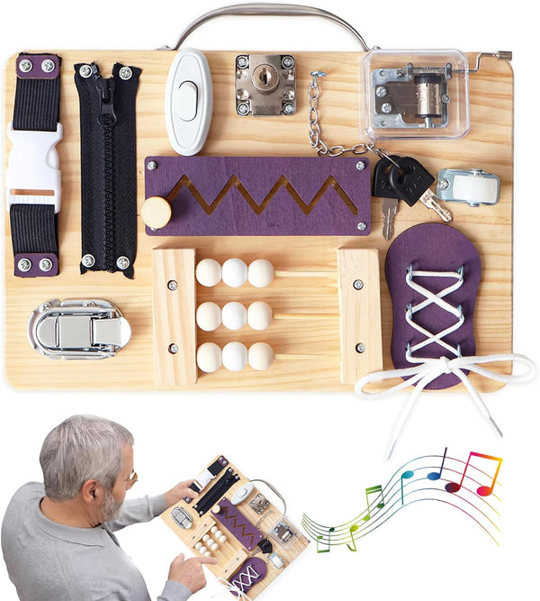 NZNDB Fidget Busy Board for Adults with Dementiam Activities for Seniors, Calming Activities
