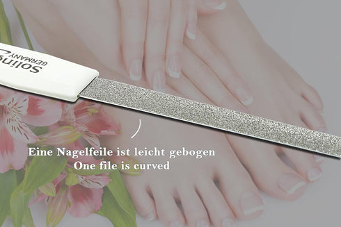 SMI 5 Pcs Solingen Germany Sapphire Metal Nail File Set, Double Sided Professional Manicure Pedicure Kit
