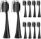YUNCHI Replacement Toothbrush Heads for Burst Electric Toothbrush, Soft Charcoal Bristles, 10 Count, Black