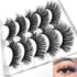 outopen 3D Mink Lashes Natural Wispy False Eyelashes 15mm Fluffy Long Eye Makeup Tools 5 Pairs Pack (Q1 | 13-15MM)
