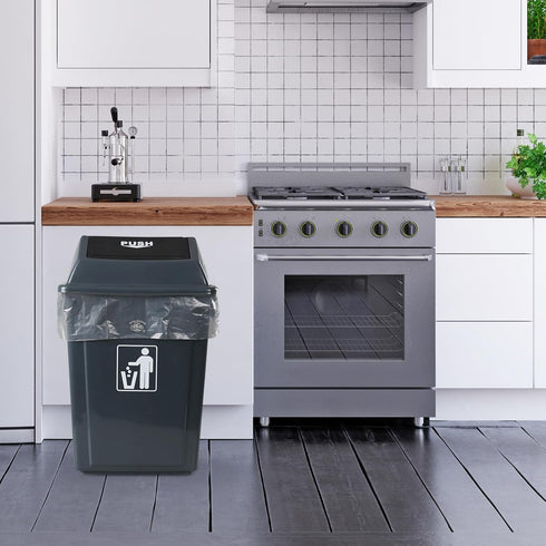 18 Gallons Gray Garbage Bags - Large Trash Bags, 100 Counts