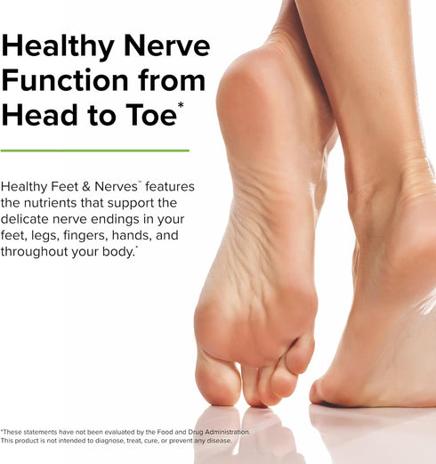 Terry Naturally Healthy Feet & Nerves - 120 Capsules for Healthy Nerve Function - Non-GMO, Vegan