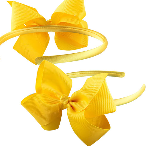 SIQUK 12 Pieces Bow Headbands for Girls - Boutique Grosgrain Headbands with Ribbon Bow in 12 Colors