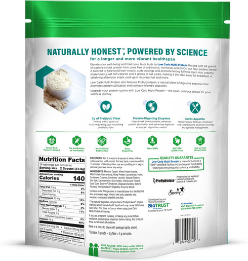 BioTrust Low Carb Protein Powder - Isolated Whey Protein and Casein Blend, Salted Caramel, 14 Servings