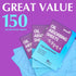 3 Pack Premium Oil Absorbing Sheets for Face - 150 Sheets Makeup Friendly Blotting Papers for Oily Skin