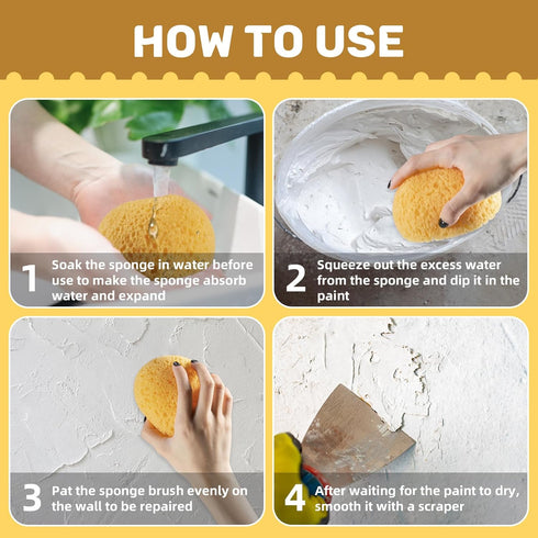2PCS Knockdown Texture Sponge for Drywall Repair, Painting Ceiling Wall Texture Tool
