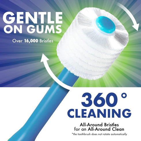 Brilliant Oral Care Child Toothbrush, Soft Bristles, Easy to Use for Ages 2-5 Years, Sky Blue
