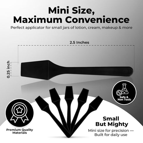 Mini Lotion Spatula, 2.5", 100 Pack, Disposable Applicator for Cosmetics, Creams, Skincare, Face Mask