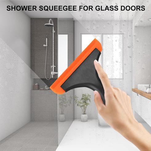 SetSail Shower Squeegee: Small Silicone Squeegee for Glass Doors, Windows, Bathroom & Car