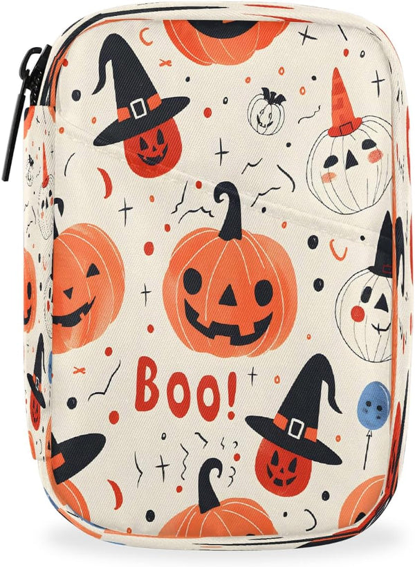 Skerhhux Pumpkin Decorate Holidays Pill Case Travel Pill Organizer Weekly 7 Day Portable
