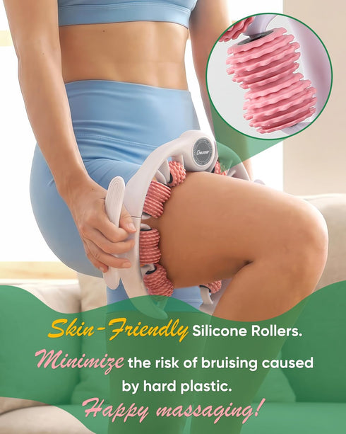ONUEMP Cellulite Massager Roller, Cellulite Remover Muscle Roller, Fascia Massage Tool for Thigh, Leg, Waist