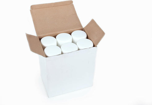 Vivaplex 24 White Cosmetic Jars, 2 oz with Liners and Dome Lids