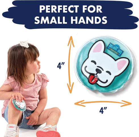 Fit & Fresh Cool Coolers Children's Boo Boo Gel Ice Pack, 4x4”, Reusable Cold Compress for Minor Injuries, 3 Pack