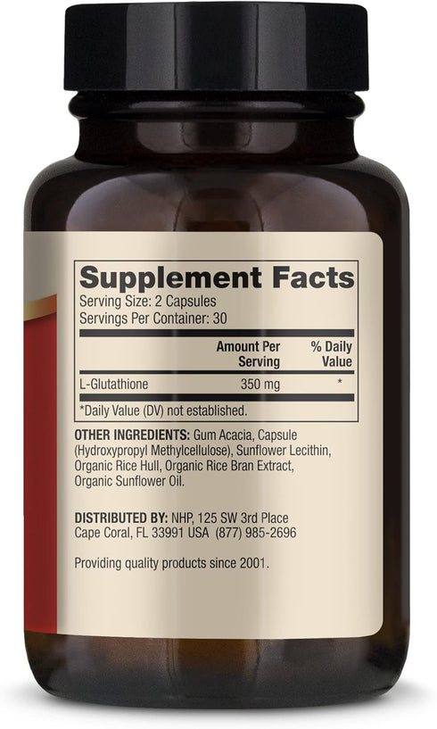 Dr. Mercola Liposomal Glutathione, 30 Servings (60 Capsules), 350 mg Dietary Supplement for Energy Production