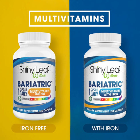 Shiny Leaf Bariatric Multivitamin Iron-Free Capsules - 30 Caps for Post Bariatric Surgery Patients