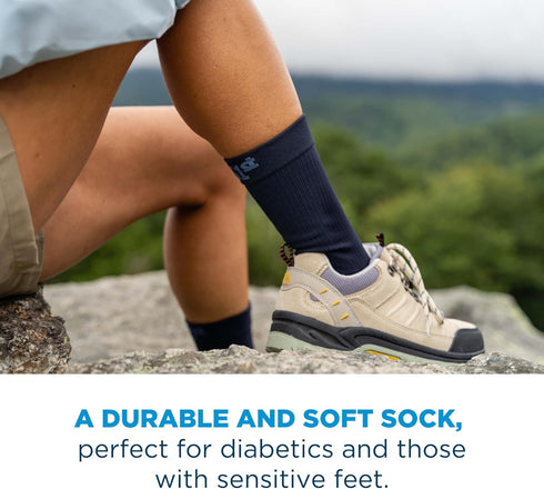 WC4 OrthoSleeve Diabetic & Neuropathy Compression Socks, Non-Binding for Men & Women, Improve Circulation & Edema