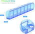 Extra Large Pill Organizer 2 Pack, XL Pill Box 7 Day Weekly Pill Case with Large Capacity, BPA Free (Blue+Green)
