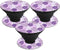 MightySkins Skin for PopSockets (3 Pack) - Purple Pentagon | Unique Vinyl Decal Wrap Cover, Easy to Apply | Made in The