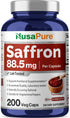 NusaPure Saffron Extract 88.5mg - 200 Veggie Caps (Vegetarian, Non-GMO, Vegan)
