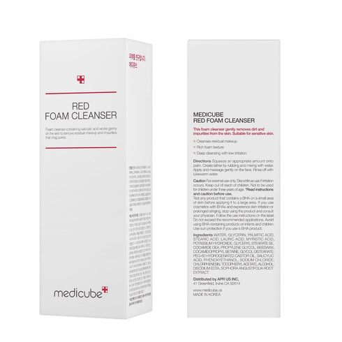 medicube Red Foam Cleanser, Deeply Cleanses, Removes Impurities, Controls Sebum, Korean Skincare