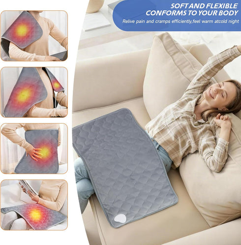 Protection-12''24'' Heating Pad for Back Neck Shoulder Pain, Electric Heating Pad Auto Shut Off, Fast Heat, Large