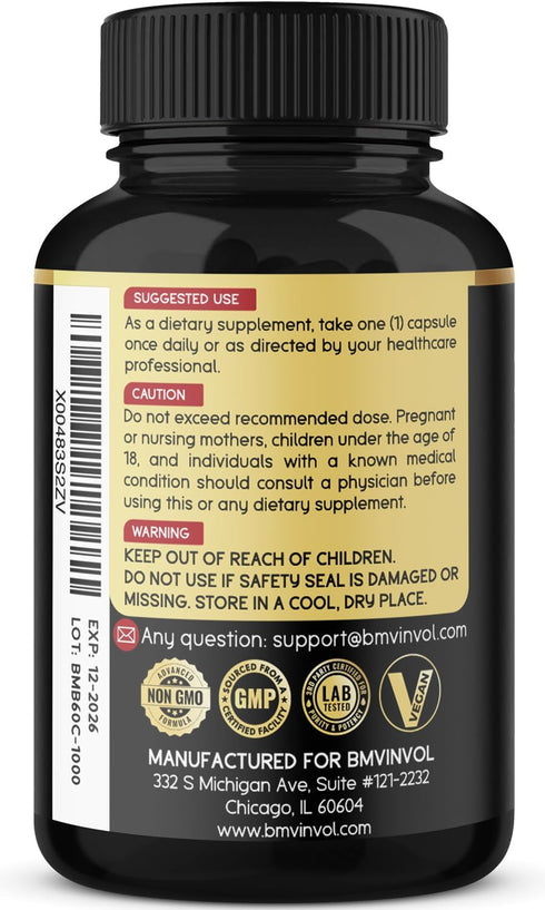Berberine with Ceylon Cinnamon, Turmeric, Milk Thistle, Artichoke, Black Pepper - 60 Count