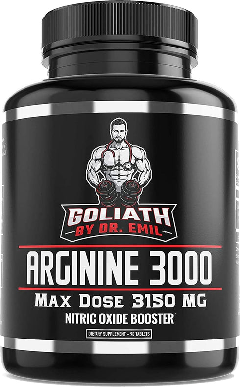Dr. Emil - L Arginine (3150mg) Highest Capsule Dose - Nitric Oxide Supplement for Vascularity and Heart Health