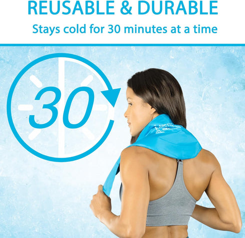 Arctic Flex Neck Ice Pack - Cold Compress Shoulder Therapy Wrap - Cool Reusable Medical Freezer Gel Pad for Swelling, Injuries, Headache, Cooler (X-Large (1 Pack))