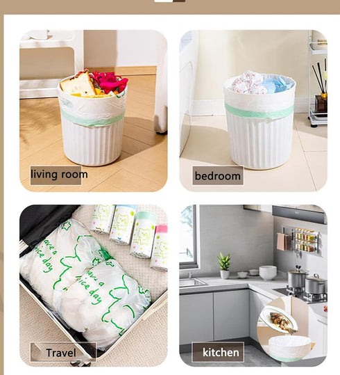 YIHUANYIFA 4 120pcs 120pcs) Gallon Trash Bags Drawstring Tearing-Free for Bathroom Office Home Bedroom Trash Can