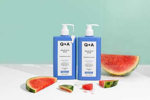 Q+A Salicylic Acid Smoothing Lotion, BHA Exfoliator for Skin, Combats 'Backne' and Unwanted Texture 250ml