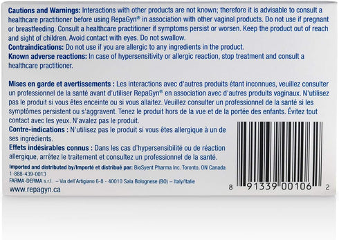 RepaGyn's Vaginal Moisturizer | Effective for Burning, Itching, Lubrication | Natural & Non-hormonal for Menopause
