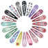 KUBOM 120-Pack Metal Snap Hair Clips, Barrettes for Girls, Toddlers, Women, 2 inch in Colored Candy Patterns