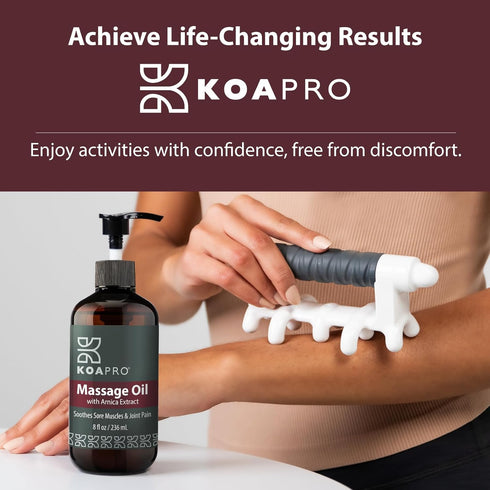 KOAPRO Massage Oil for Massage Therapy, Arnica Massage Oil for Pain Relief, Premium Body Massager Oil, 8 Fl Oz