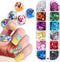 Square Glitter Nail Art Sequins, 12 Colors Rectangle Flakes for Women Girls Manicure Charms and DIY Nail Tips
