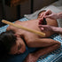 Massage Stick Roller Massager for Neck Shoulder Back and Face with Black Storage Bag Natural Wooden Muscle Relief Tool