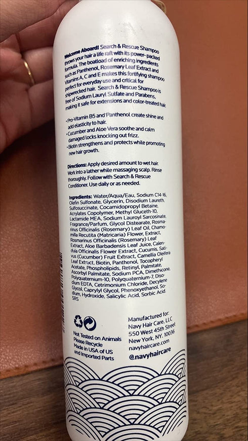 NAVY Search and Rescue Conditioner - Paraben-Free Biotin Enriched Fortifying Hair Conditioner, 8 fl oz