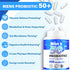 QIVERNAMY 50+ 850 1800mg 50, 90 Probiotics for Men, Advanced Mens Probiotic, Comprehensive Gut & Energy Support