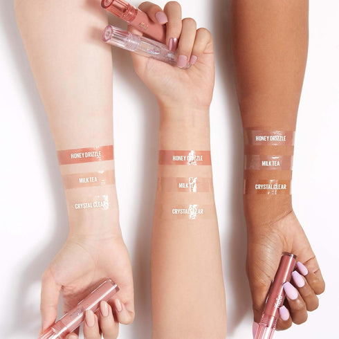 Kaja Lip Gloss - Gloss Shot with Jojoba Oil, Tinted Shimmer, Hydrating, Non-sticky, 02 Milk Tea, 0.14 Fl Oz