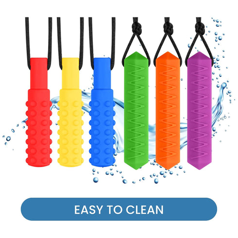 Sensory Chew Necklaces for Autistic Chewers, Food Grade Silicone Made Oral Motor Chew Toys & Hand Fidgets for Autism