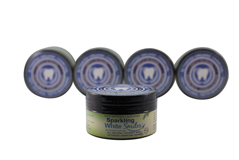 Sparkling White Smiles Activated Charcoal Powder for Natural Teeth Whitening, Cleaning and Detoxifying - Coconut Shell