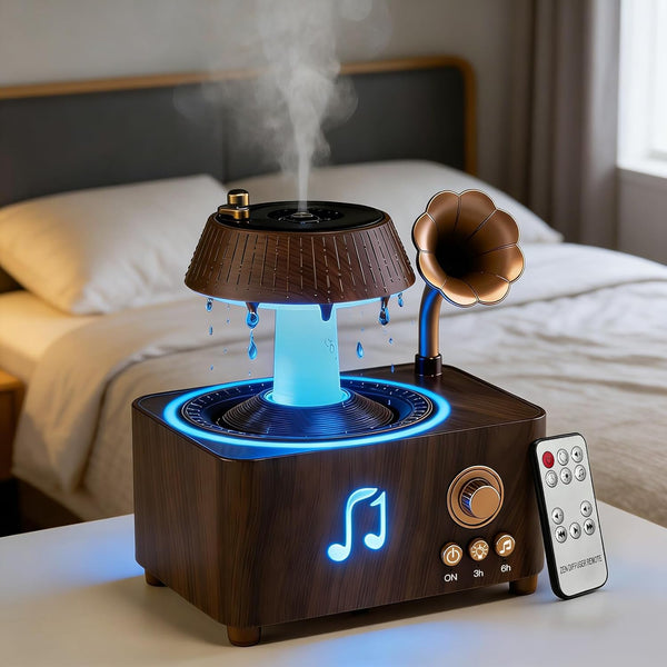 Mor bou Morbou Raindrop Aroma Diffuser Room Humidifier with White Noise, 7-Color Air Mist