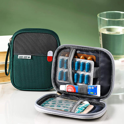 paerma Empty First Aid Bags, Travel Medical Supplies Organizer, Insulated Medicine Bag for Family Outdoors, Green