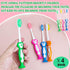 Toddler Toothbrush Kids Pack of 60, Individually Wrapped Manual Suction Cup Animal Toothbrushes for Home and Travel