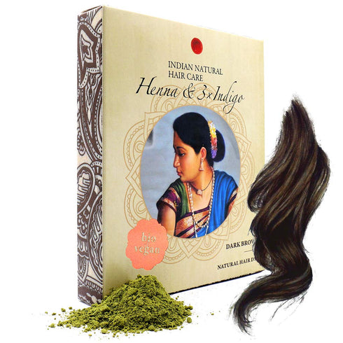 Henna & Indigo Dark Brown Hair Dye